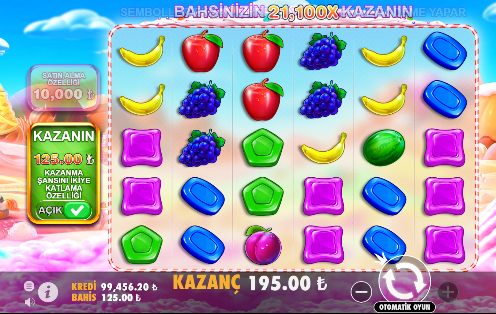 Sweet Bonanza Kazançları