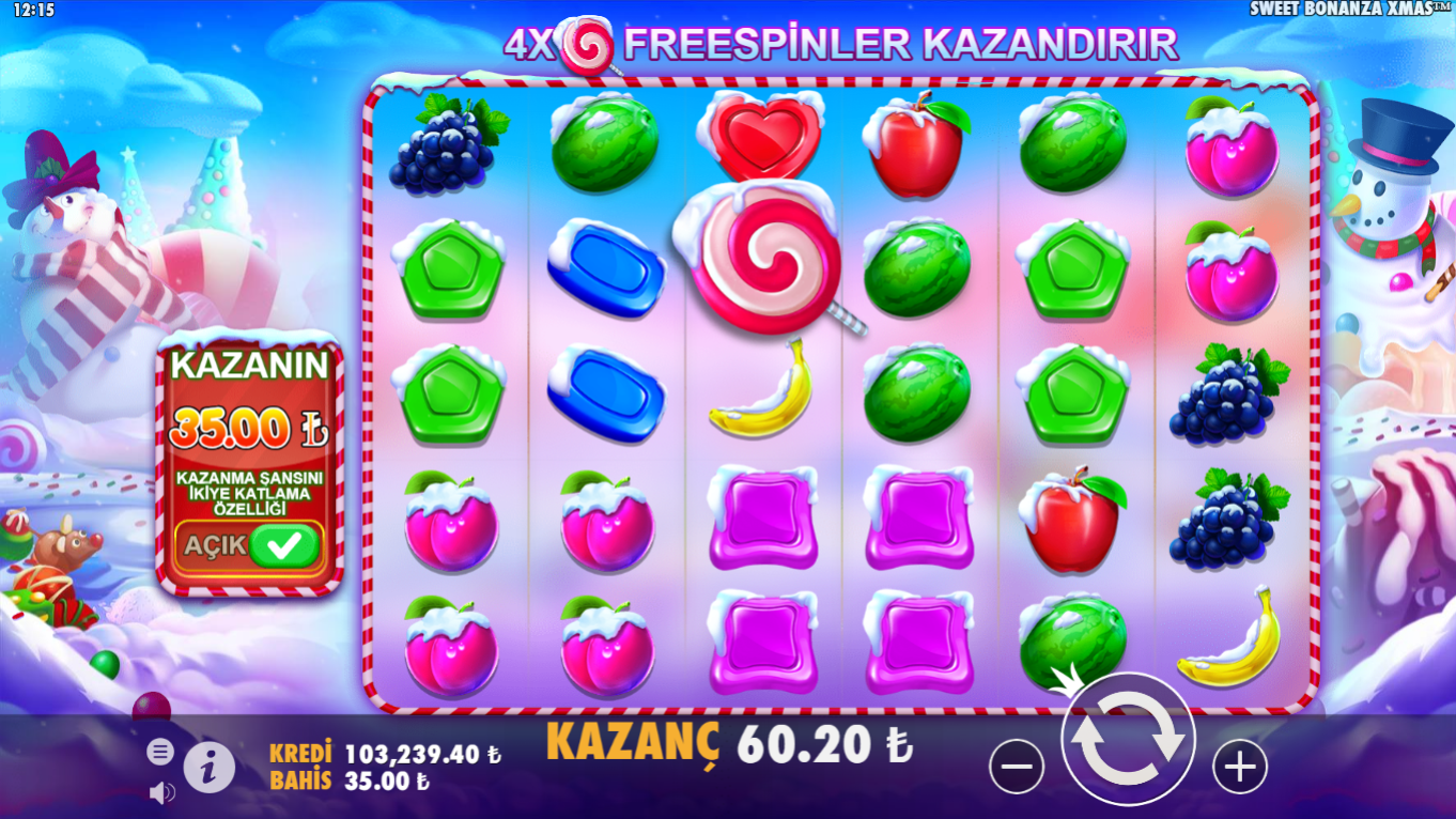 Sweet Bonanza Xmas Bahis Ayarları