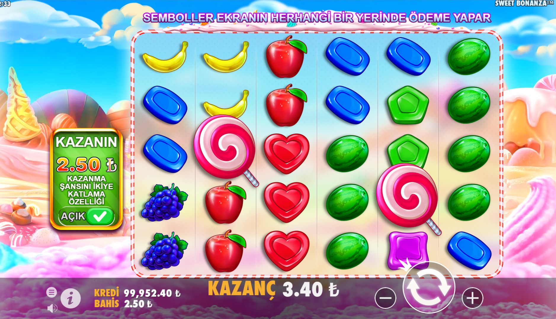 Sweet Bonanza Jackpot Tipleri