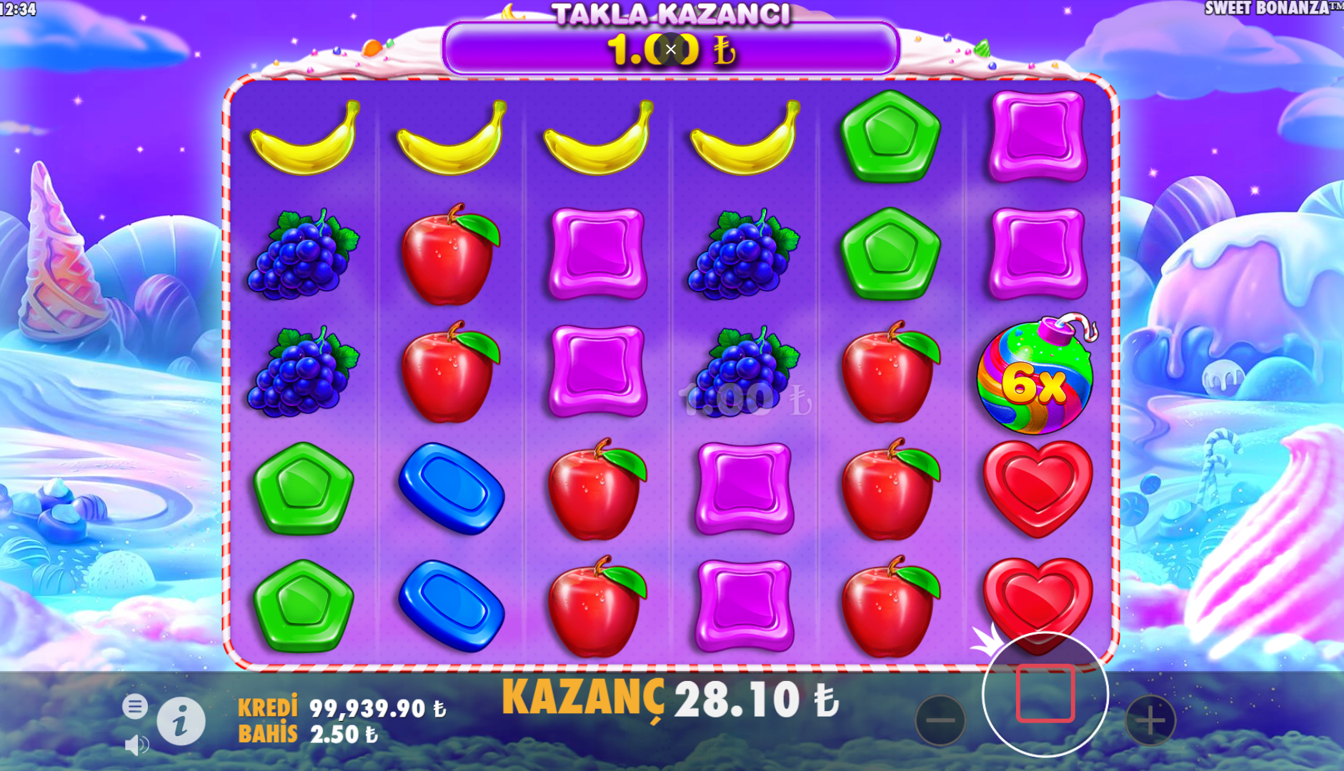 Sweet Bonanza Ödeme Tablosu
