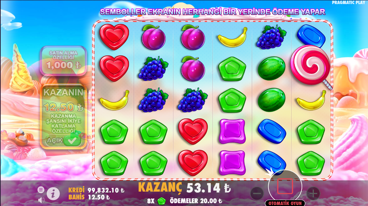 Sweet Bonanza Oyununda Spin Alma
